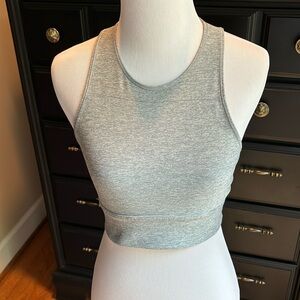 OUTDOOR VOICES Slash Back Crop Top Gray XS